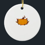 This harvest pumpkin T-shirt is perfect for the fa Keramisch Ornament<br><div class="desc">This harvest pumpkin T-shirt is perfect for the fall,  bringing cozy autumn vibes to your everyday style. Classic T-Shirt.png</div>