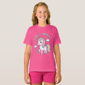 This is a T-shirt with a cute unicorn. (Voorkant volledig)
