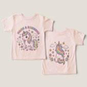 This is a T-shirt with a cute unicorn. (Ontwerp Voorkant & Achterkant)