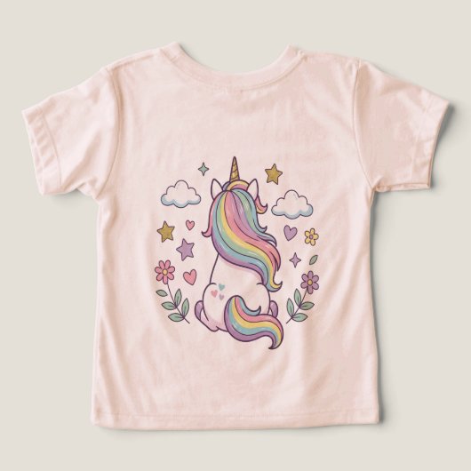 This is a T-shirt with a cute unicorn. (Design achterkant)