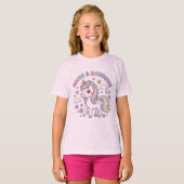 This is a T-shirt with a cute unicorn. (Voorkant volledig)