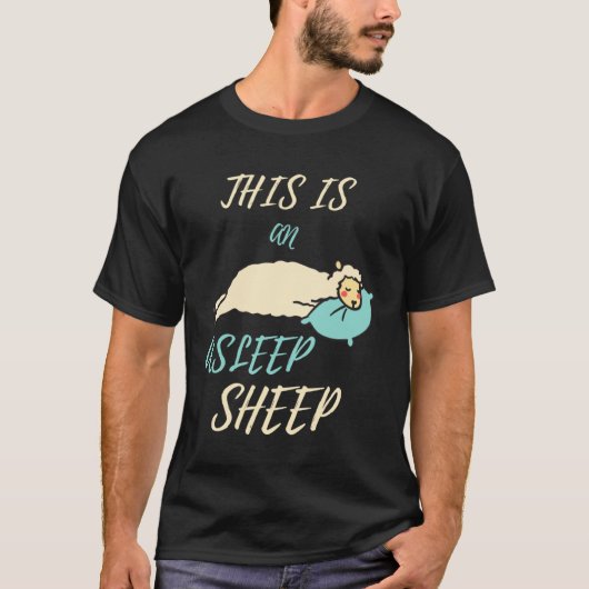 This Is An Asleep Sheep  Cute Sleeping  Sleep T-shirt (Voorkant)