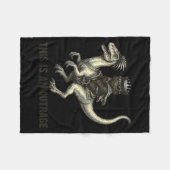 This Is An Outrage Funny Princess Cat Riding Dinos Fleece Deken (Voorkant (Horizontaal))