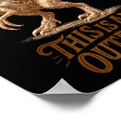 This Is An Outrage Funny Princess Cat Riding Dinos Poster (Hoek)