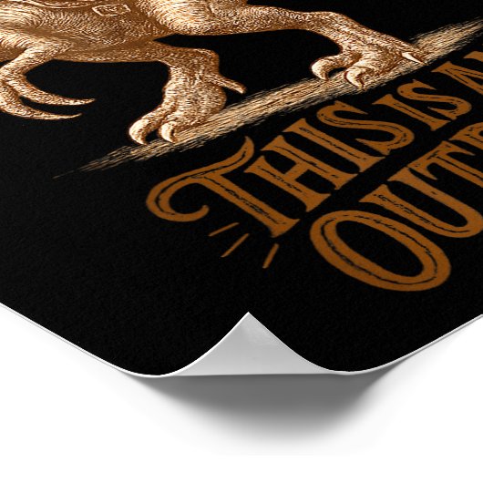 This Is An Outrage Funny Princess Cat Riding Dinos Poster (Hoek)