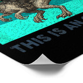 This Is An Outrage Funny Princess Cat Riding Dinos Poster (Hoek)