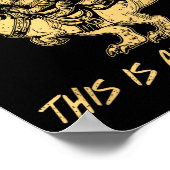 This Is An Outrage Funny Princess Cat Riding Dinos Poster (Hoek)