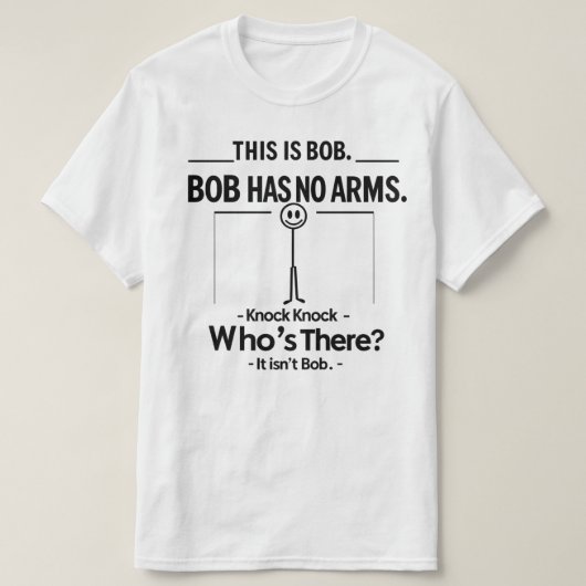 This Is Bob Knock Knock Joke T-shirt (Design voorkant)