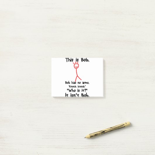 This is Bob - Knock Knock Jokes - Bob Jokes Memes Post-it® Notes (Op bureau)