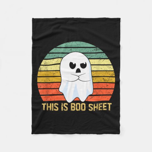 This Is Boo Sheet Bull Funny Halloween Ghost Fleece Deken (Voorkant)