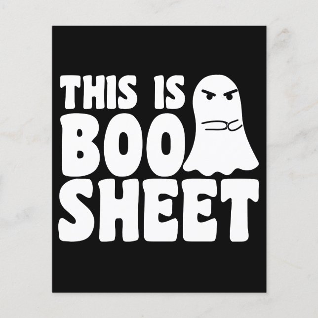 This Is Boo Sheet Ghost Funny Halloween Costume (Voorkant)