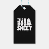 This Is Boo Sheet Ghost Funny Halloween Costume Cadeaulabel (Voorkant)