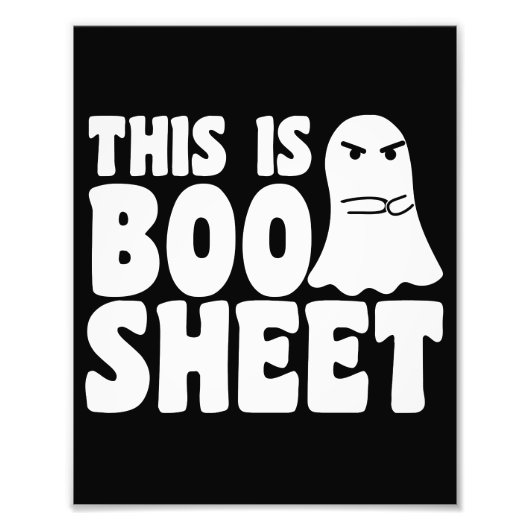 This Is Boo Sheet Ghost Funny Halloween Costume Foto Afdruk (Voorkant)