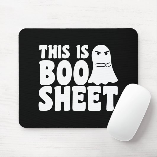 This Is Boo Sheet Ghost Funny Halloween Costume Muismat (Met muis)
