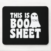 This Is Boo Sheet Ghost Funny Halloween Costume Muismat (Voorkant)
