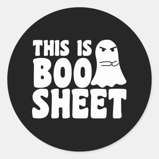 This Is Boo Sheet Ghost Funny Halloween Costume Ronde Sticker (Voorkant)
