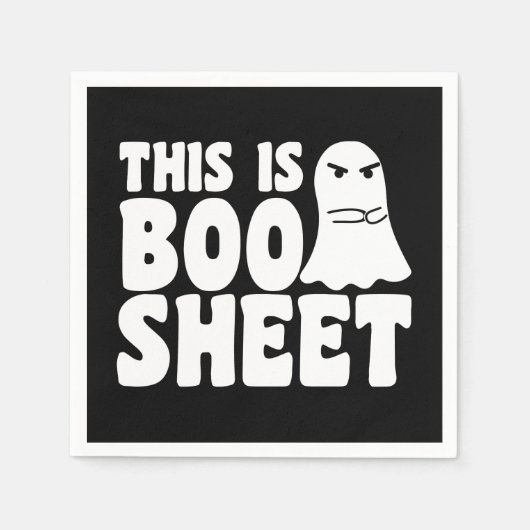 This Is Boo Sheet Ghost Funny Halloween Costume Servet (Voorkant)