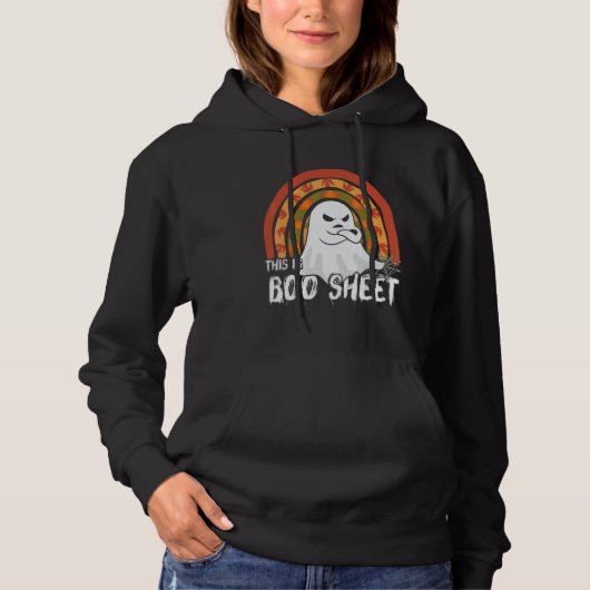 This is boo sheet ghost retro halloween costume me hoodie (Voorkant)
