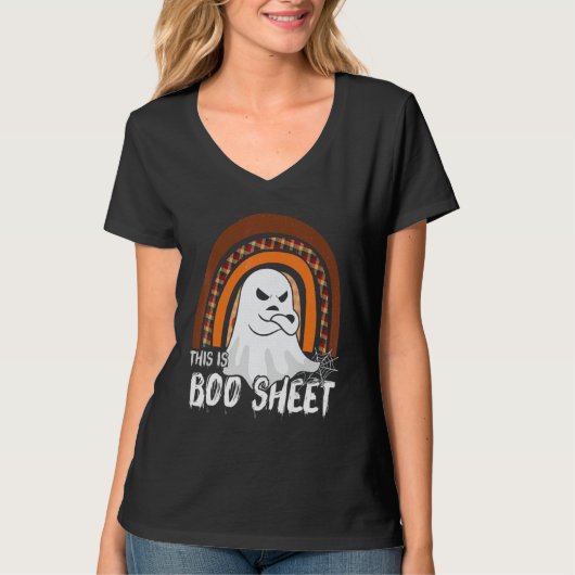 This is boo sheet ghost retro halloween costume me t-shirt (Voorkant)