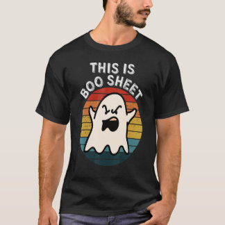 This Is Boo Sheet Ghost Retro Halloween Costume Me T-shirt