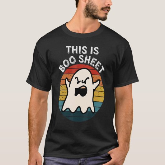 This Is Boo Sheet Ghost Retro Halloween Costume Me T-shirt (Voorkant)