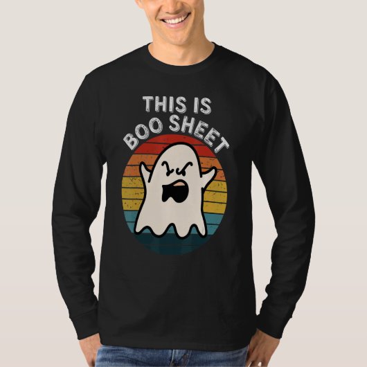 This Is Boo Sheet Ghost Retro Halloween Costume Me T-shirt (Voorkant)
