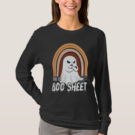 This is boo sheet ghost retro halloween costume me t-shirt (Voorkant)