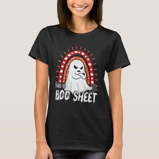 This is boo sheet ghost retro halloween costume me t-shirt (Voorkant)