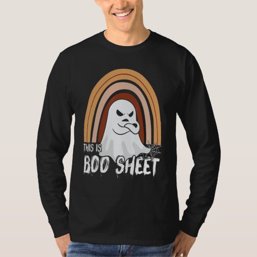 This is boo sheet ghost retro halloween costume me t-shirt (Voorkant)