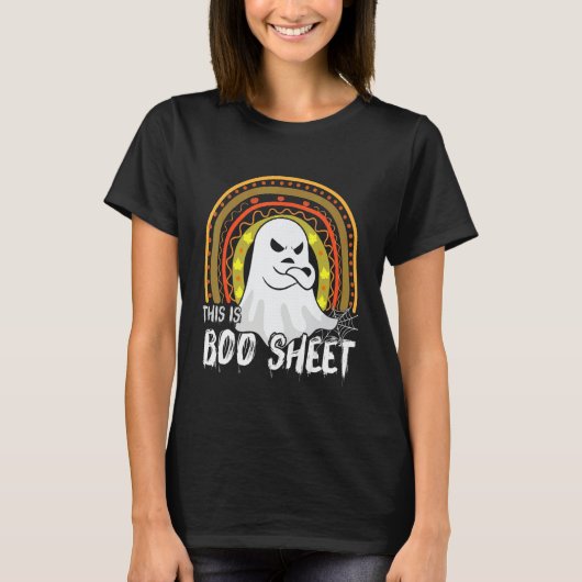 This is boo sheet ghost retro halloween costume me t-shirt (Voorkant)