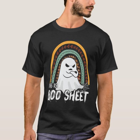 This is boo sheet ghost retro halloween costume me t-shirt (Voorkant)