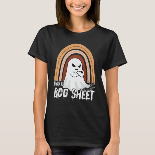 This is boo sheet ghost retro halloween costume me t-shirt (Voorkant)