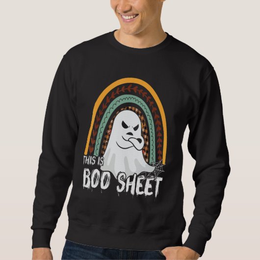 This is boo sheet ghost retro halloween costume me trui (Voorkant)