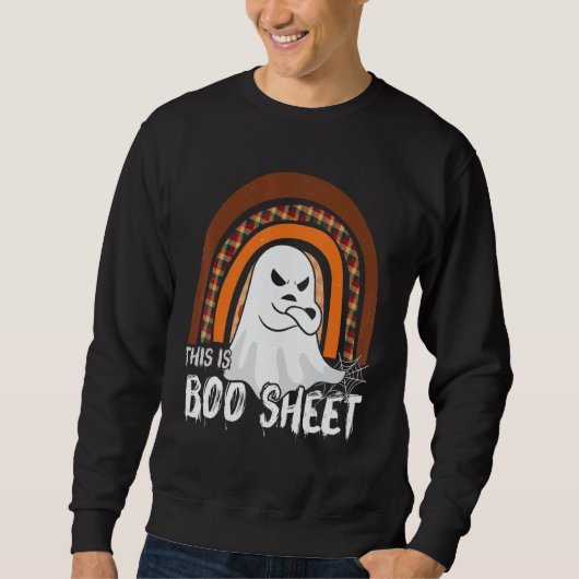 This is boo sheet ghost retro halloween costume me trui (Voorkant)