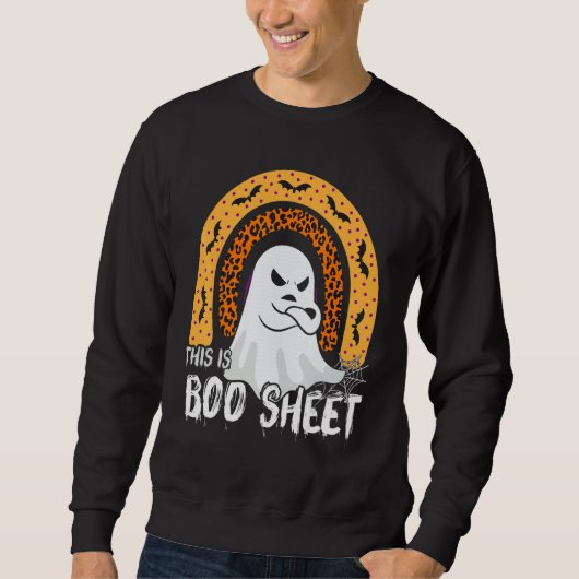 This is boo sheet ghost retro halloween costume me trui (Voorkant)