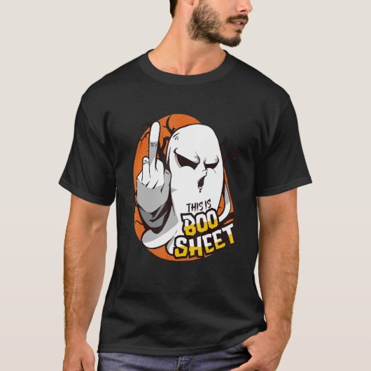 This Is Boo Sheet Ghost Retro Halloween Costume T-shirt (Voorkant)