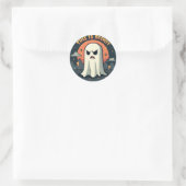 This Is BoSheet: Grumpy Ghost Halloween Ronde Sticker (Tas)