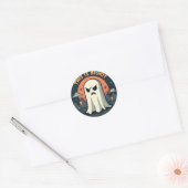 This Is BoSheet: Grumpy Ghost Halloween Ronde Sticker (Envelop)