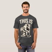 This Is Bullsht Funny Cow Toilet Humorous Design M T-shirt (Voorkant volledig)