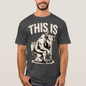 This Is Bullsht Funny Cow Toilet Humorous Design M T-shirt (Voorkant)