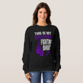 This Is Epilepsy Fighting Bokshandschoenen Paars Trui (Voorkant volledig)