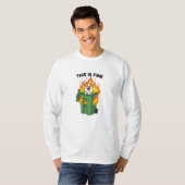 This Is Fine - Corgi Dumpsterbrand T-shirt (Voorkant volledig)