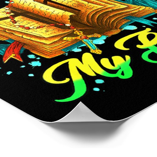 This Is How I Fight My Battles Insrational Christi Poster (Hoek)