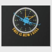 This Is How I Roll Airplane Pilot Shirt Aviation Cadeaupapier (Vlak)