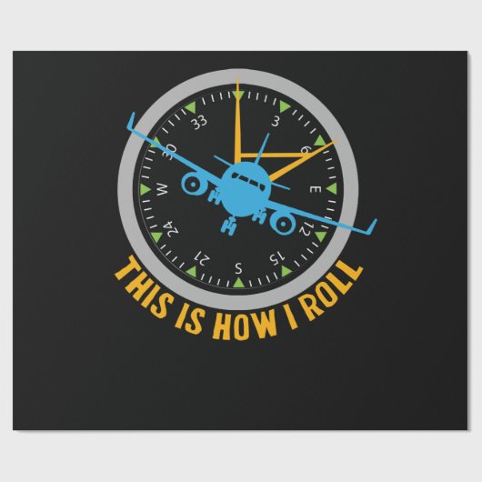 This Is How I Roll Airplane Pilot Shirt Aviation Cadeaupapier (Vlak)