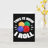 This Is How I Roll Bocce Ball Bocci Player Italian Kaart (Gele Bloem)