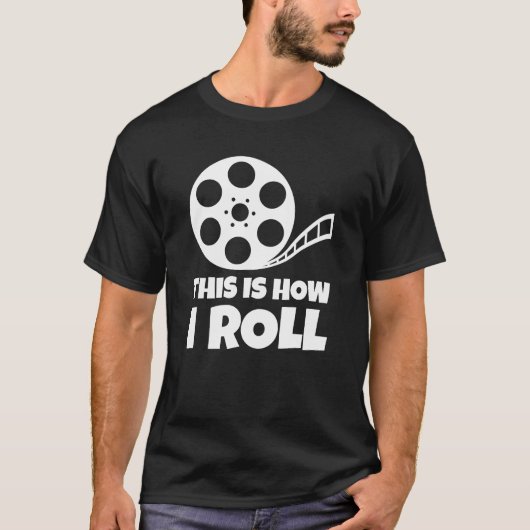 this is how i roll camera movie film director boy t-shirt (Voorkant)