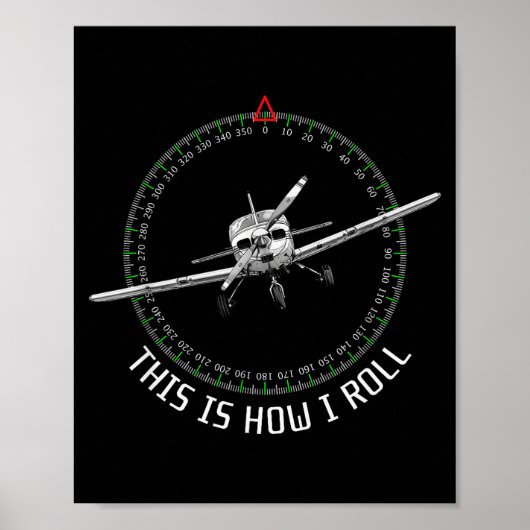 This Is How I Roll Funny Lot Aviation Airplane  Poster (Voorkant)