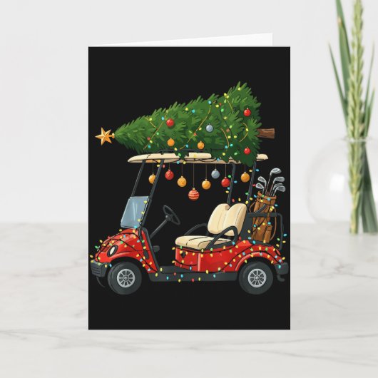 This Is How I Roll Golf Cart Christmas Funny Sport Kaart (Voorkant)