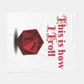 This is how I Troll - Critical Hit RPG Dice Fleece Deken (Voorkant (Horizontaal))